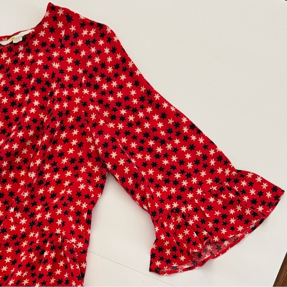 Boden Hyacinth Scattered Stars Casual Midi‎ Knee Length Dress, Red, Size 8 - Picture 9 of 12